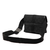 グッチ GGキャンバス ボディバッグ ウエストバッグ 131236 ブラック キャンバス レザー レディース GUCCI 【中古】